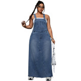 Plus-Size Women Denim Jumpsuit