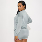 Women's Autumn Street Sexy Deep V Bat Sleeves Long Sleeve Dress