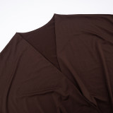 Women's Autumn Street Sexy Deep V Bat Sleeves Long Sleeve Dress