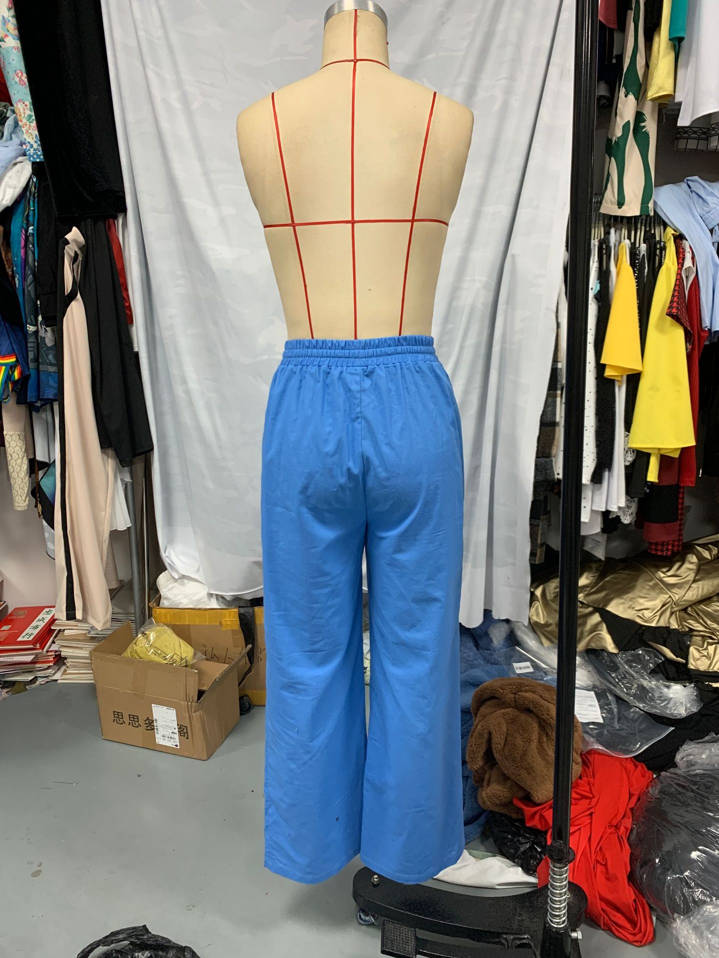 Autumn Women's Fashion Casual Set Solid Color Long Sleeve Shirt Drawstring Pants Two-Piece Set