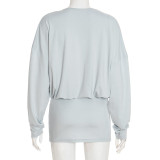 Women's Autumn Street Sexy Deep V Bat Sleeves Long Sleeve Dress