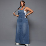 Plus-Size Women Denim Jumpsuit