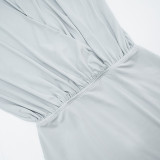 Women's Autumn Street Sexy Deep V Bat Sleeves Long Sleeve Dress