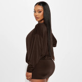 Women's Autumn Street Sexy Deep V Bat Sleeves Long Sleeve Dress