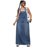 Plus-Size Women Denim Jumpsuit