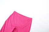 Women Fall/Winter Hooded Letter Print Zipper Top and Pants Two-Piece Set