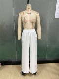Women autumn elegant solid vest and trousers two-piece set