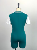 Women Summer Button Jumpsuit