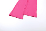 Women Fall/Winter Hooded Letter Print Zipper Top and Pants Two-Piece Set
