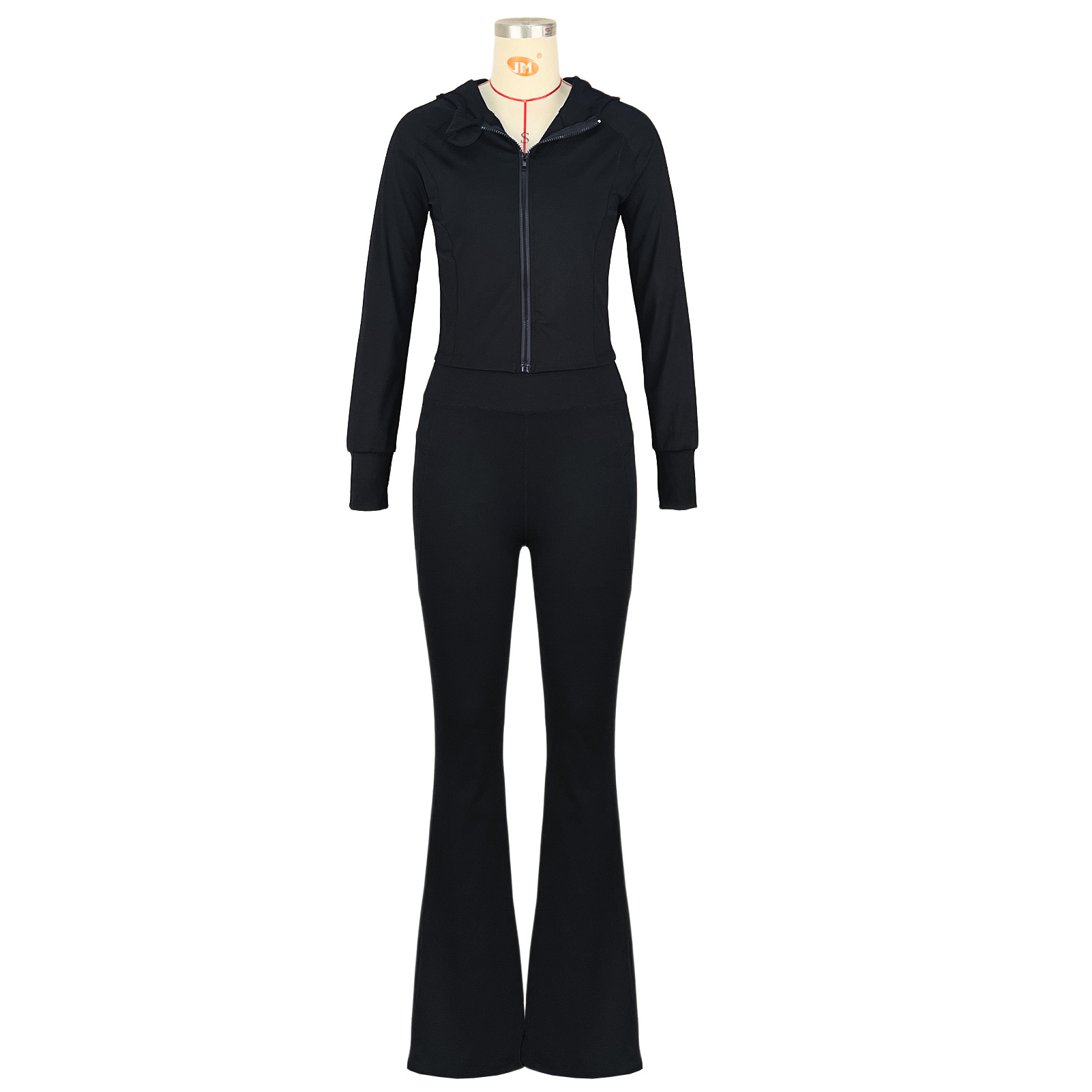 Tight Fitting Quick-Dry Gym Pockets Zipper Yoga Suit Outdoor Running Sportswear