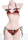 Lingerie Set Halloween Little Devil Maiden Costume Sexy Tie Sleepwear Women Bikini