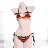 Lingerie Set Halloween Little Devil Maiden Costume Sexy Tie Sleepwear Women Bikini