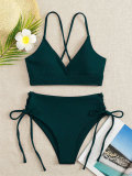 Tie-Front Bikini Women's Sexy Two-Piece Swimsuit