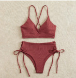 Tie-Front Bikini Women's Sexy Two-Piece Swimsuit
