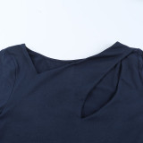 Autumn Winter Sexy Hollow-Out Design Slit Chic Long Dress