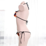 Lingerie Set Halloween Little Devil Maiden Costume Sexy Tie Sleepwear Women Bikini