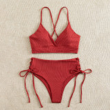 Tie-Front Bikini Women's Sexy Two-Piece Swimsuit