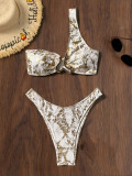 Low Back Swimsuit Strapless One-Shoulder Sexy Bikini