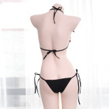 Lingerie Set Halloween Little Devil Maiden Costume Sexy Tie Sleepwear Women Bikini