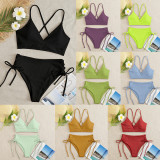 Tie-Front Bikini Women's Sexy Two-Piece Swimsuit