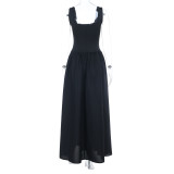 Square Neck Sleeveless Dress Women's A-Line Long Dress