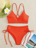 Tie-Front Bikini Women's Sexy Two-Piece Swimsuit
