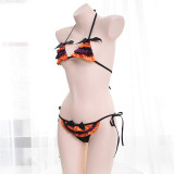 Lingerie Set Halloween Little Devil Maiden Costume Sexy Tie Sleepwear Women Bikini