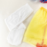 Women Halter Neck maid uniform Snow White see-through uniform with stockings sexy lingerie set