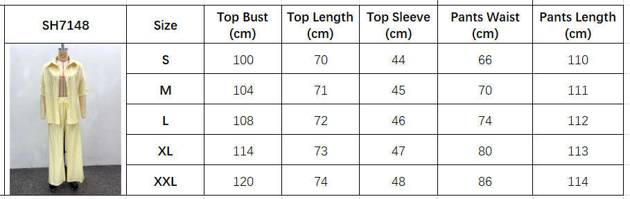 Plus-size African Women striped short-sleeved top and long pants casual two-piece set