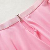 Women lace-up maid Pu-Leather cosplay uniform Sexy lingerie set