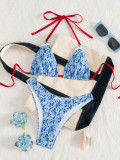 Women lace-up bikini bikini two-piece set