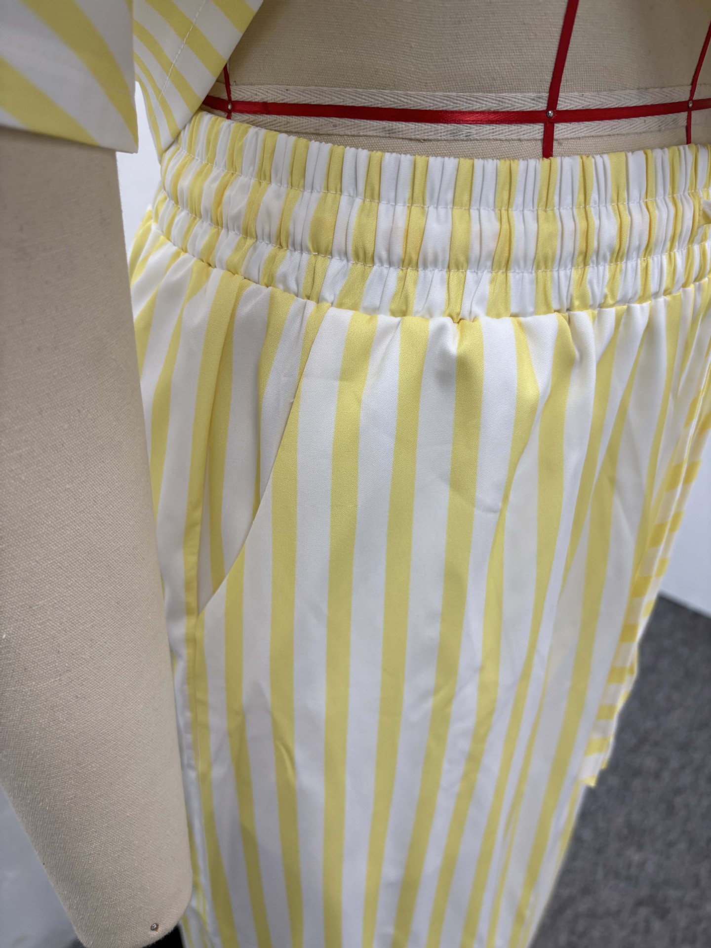 Plus-size African Women striped short-sleeved top and long pants casual two-piece set