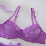 Women tutu see-through black tulle Sexy lingerie set