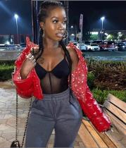 Winter Turndown Collar Camo Print Zip Reversible Women's Cotton Top Winter Turndown Collar Camo Print Zip Reversible Women's Cotton Top