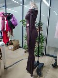 Women Solid Knitting Casual Long-Sleeved Top and Pant Two-Piece Set