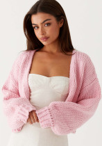 Fashion Autumn Winter Women Casual Solid Color Cardigan Knitting Sweater Coat Fashion Autumn Winter Women Casual Solid Color Cardigan Knitting Sweater Coat