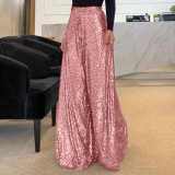 Women Winter Leopard Sequin Casual Pants