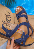 Plus Size Casual Peep-Toe Outdoor Wear Hook-and-Loop Wedge Thick Sole Sandals Women Plus Size Casual Peep-Toe Outdoor Wear Hook-and-Loop Wedge Thick Sole Sandals Women