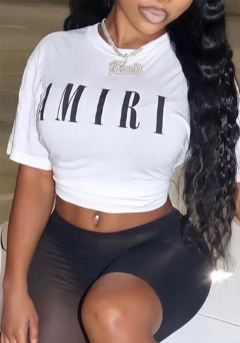 American Print Short-Sleeved T-Shirt