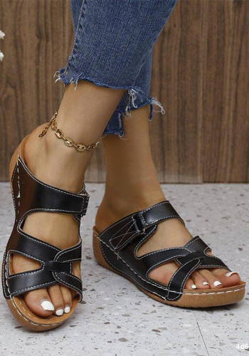 Plus Size Sandals Summer Women Roman Hook-and-Loop Women Shoes