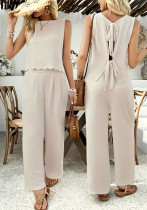 Summer Women's Fashion Sleeveless Tank Casual Pants Set Summer Women's Fashion Sleeveless Tank Casual Pants Set