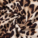 Women Fall/Winter Leopard Print Cropped Pants