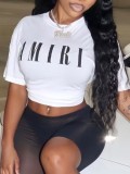 American Print Short-Sleeved T-Shirt
