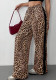 Women Fall/Winter Leopard Print Cropped Pants