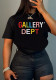 American Print Short-Sleeved T-Shirt
