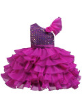 Girls' Slash Shoulder Tutu Dress