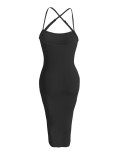 Women Sexy Strapless Solid Bodycon Maxi Dress