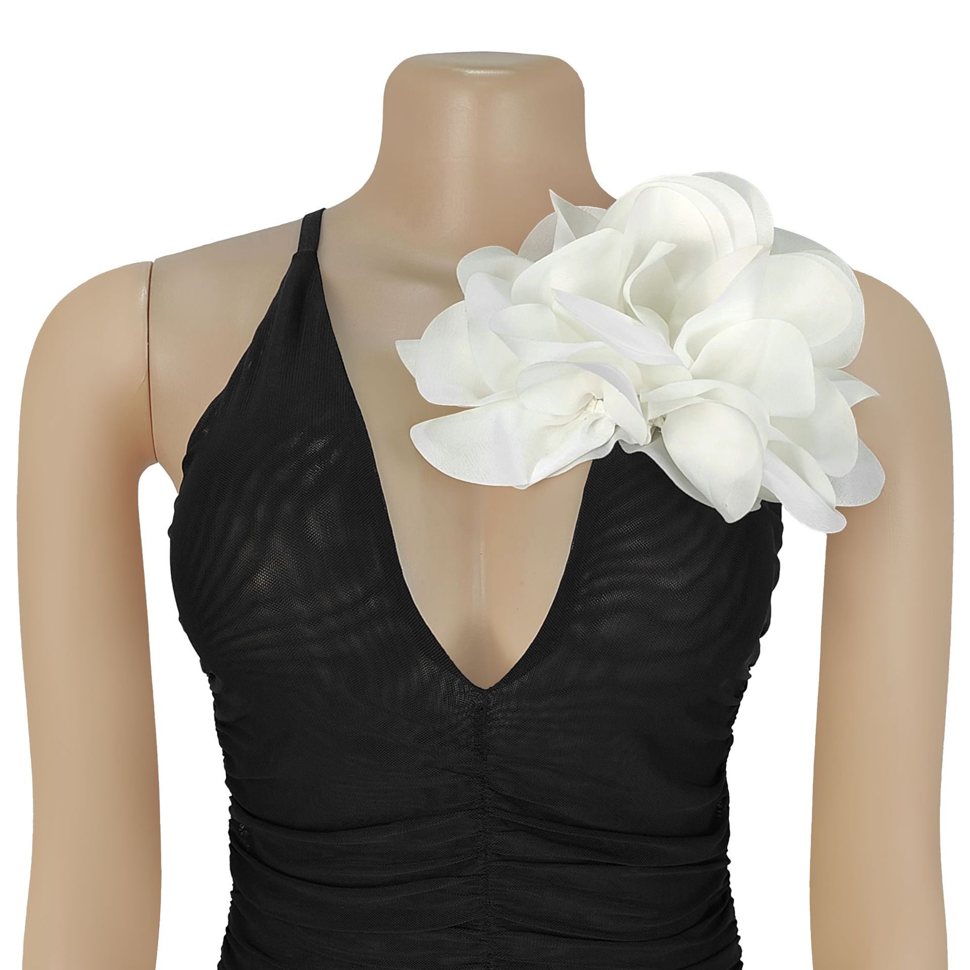 Fashion Women's Summer White Flower Strappy Maxi Dress