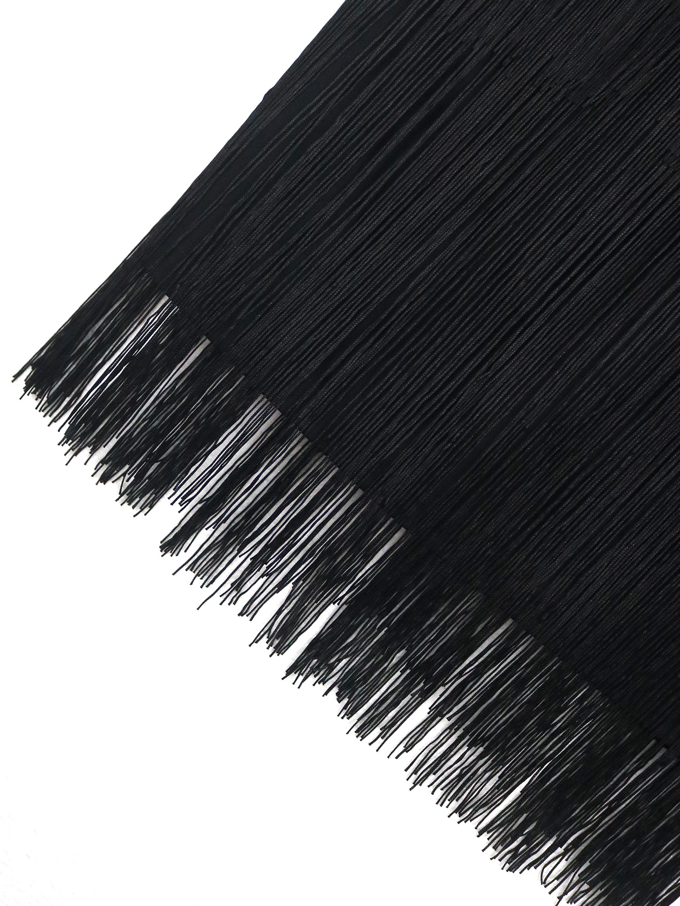 Women Sexy Black Bodycon Dress with Off-Shoulder Tassels