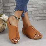 Plus Size Women Shoes Comfortable Wedge Slide Sandals
